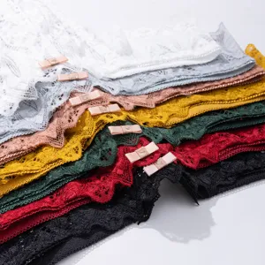 Women lace panties multipack multi-color sexy underwear with cute bow knots detail set.
