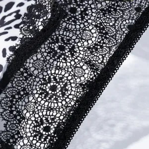 Primer plano de lencería de mujer con encaje negro, ropa interior transpirable y elegante.