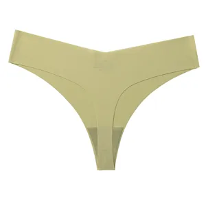 Donna perizoma in seta di ghiaccio senza cuciture vita bassa sexy biancheria intima