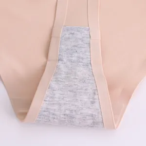Seamless women ice silk thong low waist breathable comfortable solid color daily underwear detail.
