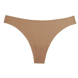Mutandina perizoma donna vita bassa in seta di ghiaccio senza cuciture sexy tinta unita