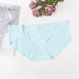 Braga premamá de seda de hielo sin costuras cintura baja forma V ropa interior mujer embarazada