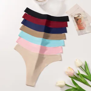 Dames seamless tanga effen kleur ademend comfortabel ondergoed in eenset van meerdere.