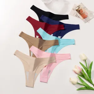 Dames naadloze effen string sexy minimalistisch ademend grote maten ondergoed detail