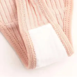 Donna sexy tanga rosa costine traspirante senza cuciture vita bassa sport intimo slip.