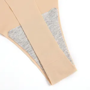 Seamless ice silk women thong underwear detail closeup breathable minimalist comfy panty