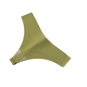 Elegante perizoma senza cuciture in seta di ghiaccio da donna, comoda biancheria bassa.