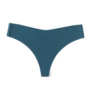 Vista dettagliata del tanga da donna in seta di ghiaccio senza cuciture vita bassa traspirante.