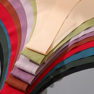 Seamless ice silk thong underwear detail view showing vibrant multi color options for women.