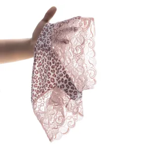 Women sexy lace leopard print panties breathable thin hollow out underwear briefs for daily wear