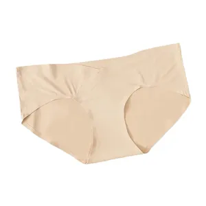 Bragas de maternidad de seda de hielo sin costuras talle bajo cruzadas en V cómoda ropa interior