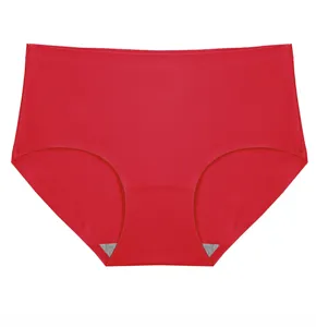 Women seamless low waist panties quick drying breathable solid red sexy women briefs underwear