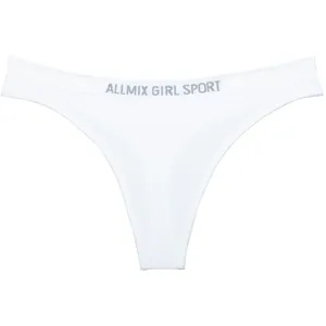 Tanga sportivo bianco da donna a vita bassa, traspirante, sexy e comodo da indossare.