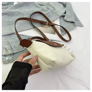 Damen Mini Nylon Dumpling Umhängetasche lässig leicht süße Schultertasche im Alltag
