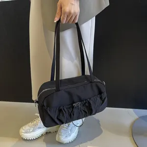 Modische Damen Schultertasche mit Kordelzug, trendige Kissen Tasche für die Arbeit.