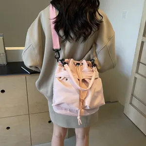 Japanischer rosa Rucksack Beutel große Kapazität lässige Umhängetasche für Studenten