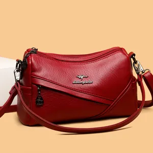 Damen PU Leder Umhängetasche Große Kapazität Crossbody Tasche Urban Minimalistisch Casual Mehrfache Tasche Handtasche Für Mütter