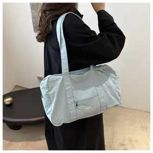 Minimalistische einfarbige Freizeittasche Damen Umhängetasche große Kapazität Shopper