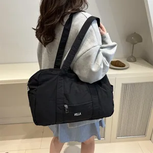 Minimalistische einfarbige Freizeitsport Schulter Tote Tasche fuer Damen Hauptansicht neu