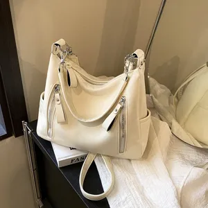 Grosse Damen Tragetasche, Retro Umhaengetasche und vielseitige Schultertasche Detailansicht.