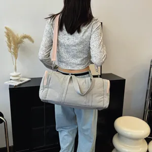 Große Kapazität Sport Yoga Fitness Reise Tragetasche Trocken Nass Trennung Lässige Nylon Schulter Umhängetasche Für Damen