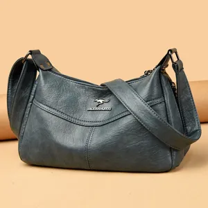 Damen große Kapazität weiches Leder Umhängetasche stilvolle elegante Handtasche Alltag