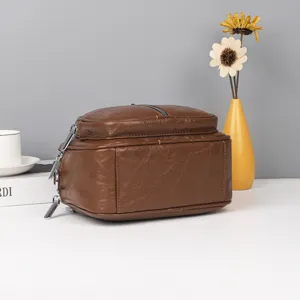 Koreanische weiche Leder Mehrschicht Umhängetasche, trendige Mini Schultertasche mit Reißverschluss.
