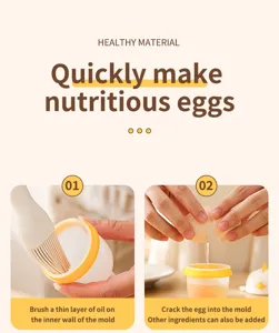 Silicone egg boiler detail showing step-by-step instructions and practical kitchen usage.