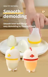 Silicone Egg Boiler Mold Cute Cartoon Chick Shape Non-Stick Reusable Kitchen Cooking Tool