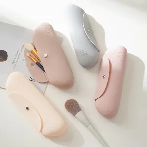 Portable Silicone Makeup Brush Holder Waterproof Travel Cosmetic Bag Makeup Pouch Organizer For Women Daily Use