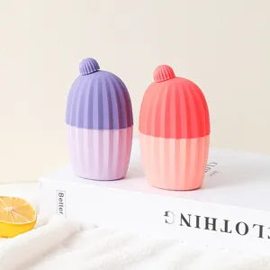 Silicone face ice roller mold for facial skincare, cooling ice capsule beauty massage tool