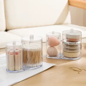 Transparenter Acryl Kosmetik Organizer mit Deckel, Make-up Aufbewahrungsbox für Tisch.
