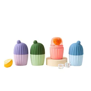 Silicone facial ice roller mold for face massage skincare beauty tool set of four colors.