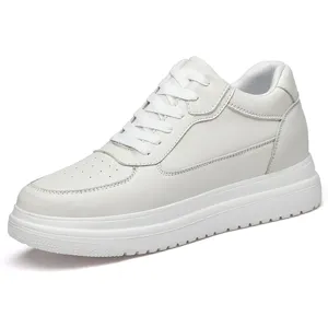 Men's Casual Sneakers Platform Increase Height Breathable Lightweight Walking Shoes Lace-up Fashion Footwear