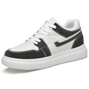 Casual platform sneakers for women men height increasing white black fashion board shoes sport