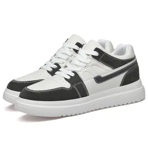 Men Women White Grey Casual Board Shoes Height Increasing Lightweight Sneakers Main View