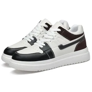 Men women casual platform sneakers height increasing lace up sports walking shoes main view