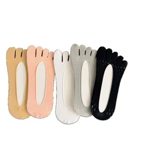 Calzini invisibili a cinque dita ultra sottili da donna, fantasmini traspiranti, set da 5.