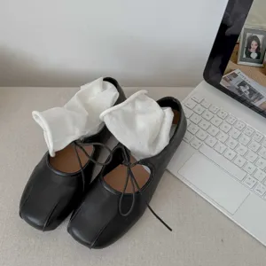Spring summer thin women ballet style loose stacking sock covers ins trend silk stirrup socks