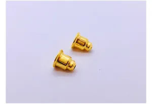 Gold bullet earring backs DIY jewelry making findings secure bullet ear nuts for earrings