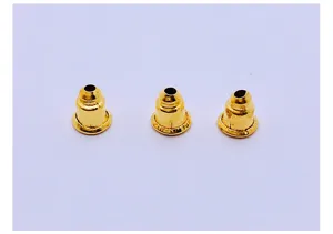 Gold bullet earring backs detail, metal DIY jewelry making components, secure backs.