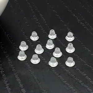 Transparente kugelförmige Ohrring-Verschlüsse Silikon Stopper für DIY Ohrringe Stifte