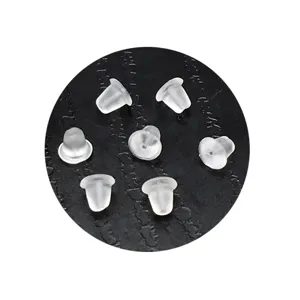 Transparente Plastik Kugel Ohrring Rueckseiten Stoepsel fuer DIY Schmuck, sichere Stopper.