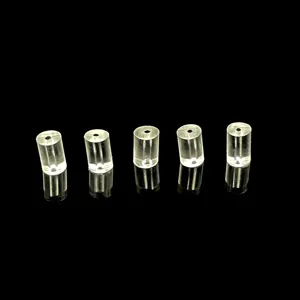 Dos de boucles d'oreilles cylindriques en plastique transparent accessoires bijoux DIY vue