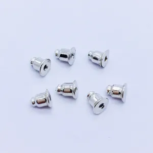 Iron Bullet Earring Backs Electroplated DIY Earring Findings Secure Ear Plugs Backs Stopper For Jewelry Making