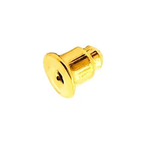 Gold plated bullet earring backs secure DIY jewelry findings for studs and drops wholesale.