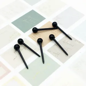 Clous d'Oreilles Tête d'Allumette en Plastique Transparent Noir Accessoires DIY Boucles d'Oreilles Composants