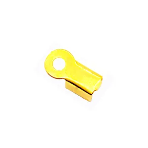 Gold plated metal cord end crimp clasp for DIY jewelry making necklaces bracelets findings