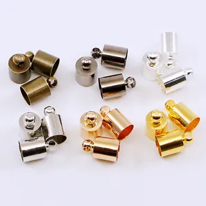 Metal Tassel Caps Bell DIY Jewelry Findings Copper Plated End Caps Charms Multicolored