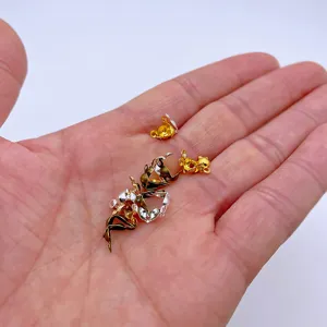 DIY jewelry findings iron electroplated double end bead tips clasp connectors for crafts